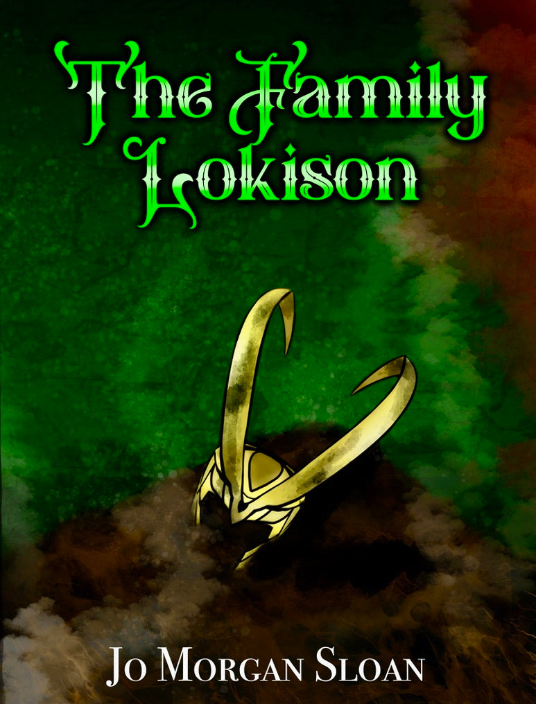 Book cover of 'The Family Lokison' with a gold emblem on a green and brown background