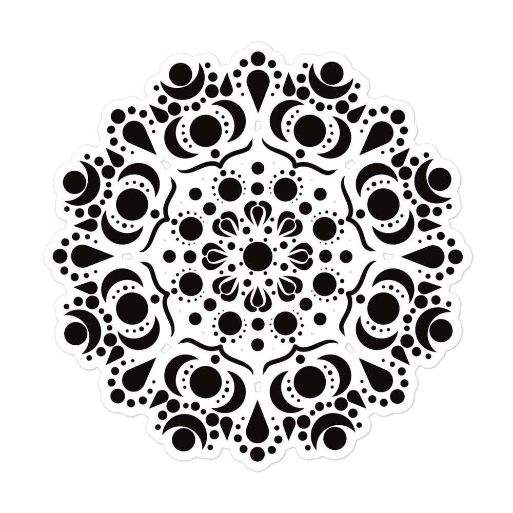 Black Mandala Stickers